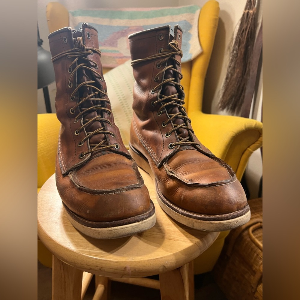 Red Wing Traction Tred Moc Toe Iron Worker Boots